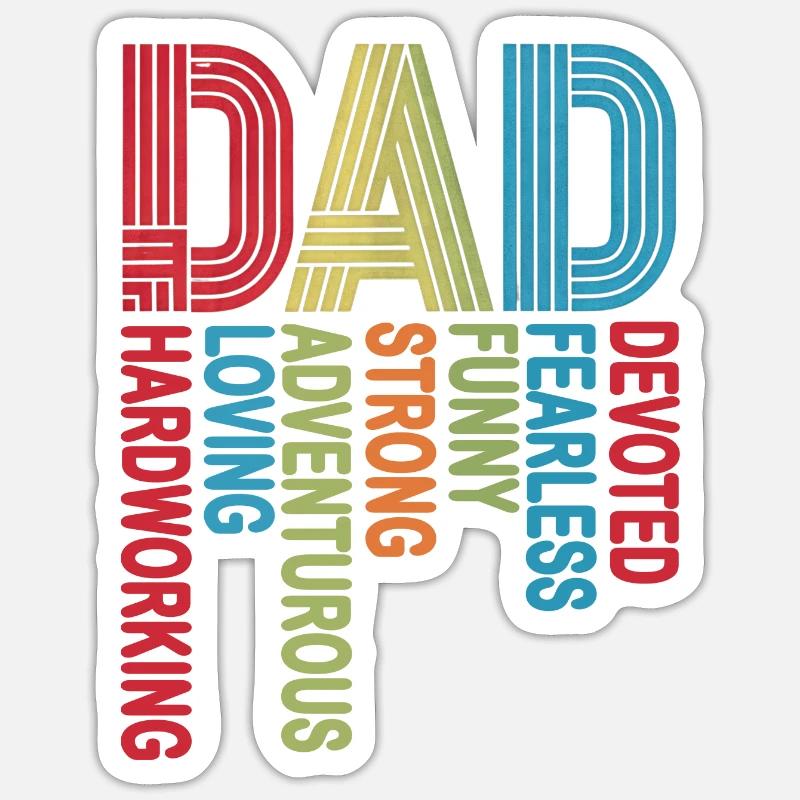 DAD - Sticker Größe S (10 x 10 cm) - Mattweiß