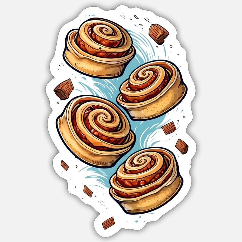 Cinnamon rolls Sticker size S (10 x 10 cm)