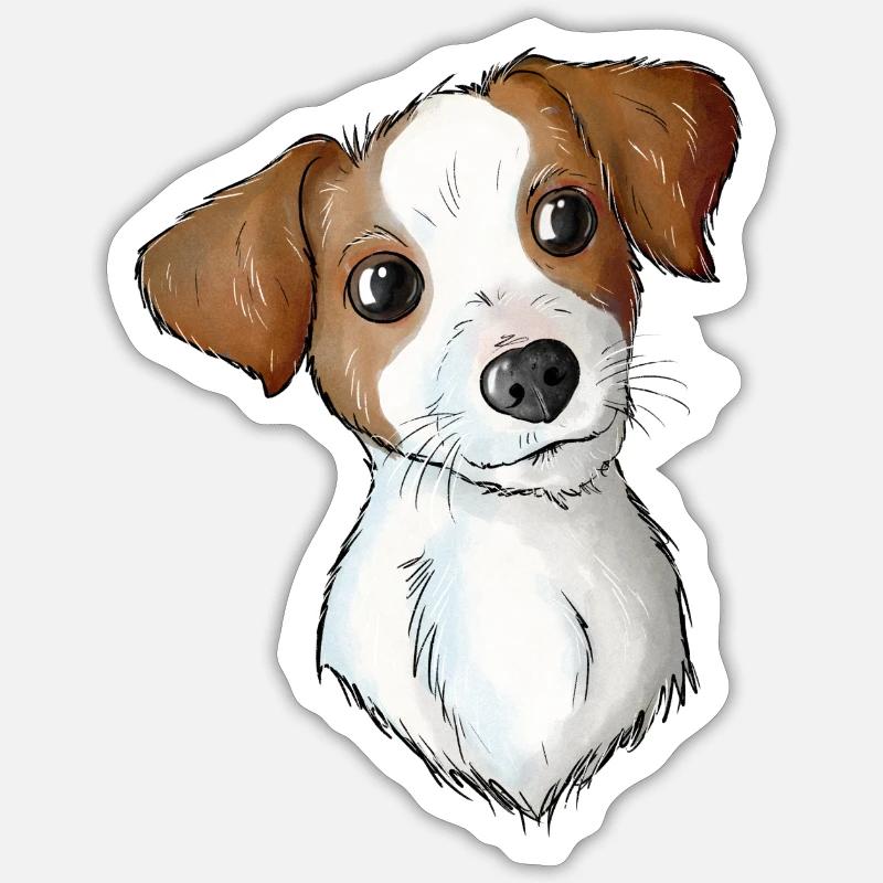 Jack Russell Pattern 2 2 Sticker Größe S (10 x 10 cm)