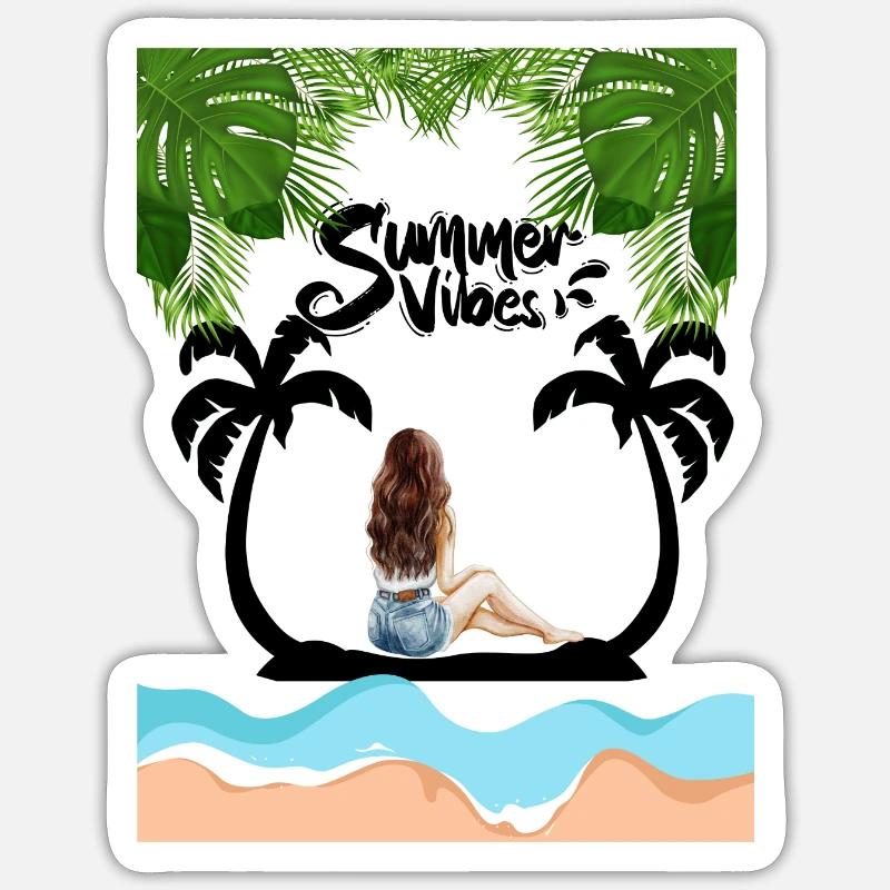 Summer - Sticker size S (10 x 10 cm) - white matte