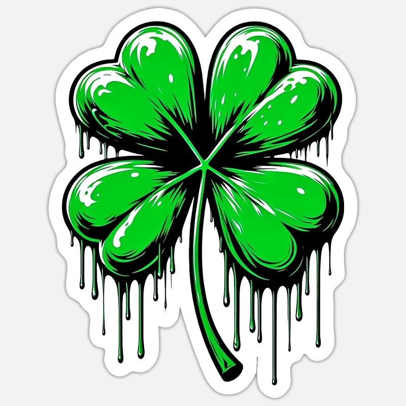 Four-leaf clover Sticker size S (10 x 10 cm)