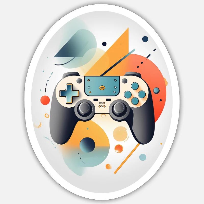 Controller für Videospiele - Sticker Größe S (10 x 10 cm) - Mattweiß