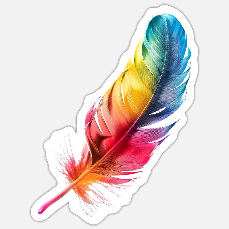 Bird feather: Lightweight with ingenious function Sticker size S (10 x 10 cm)