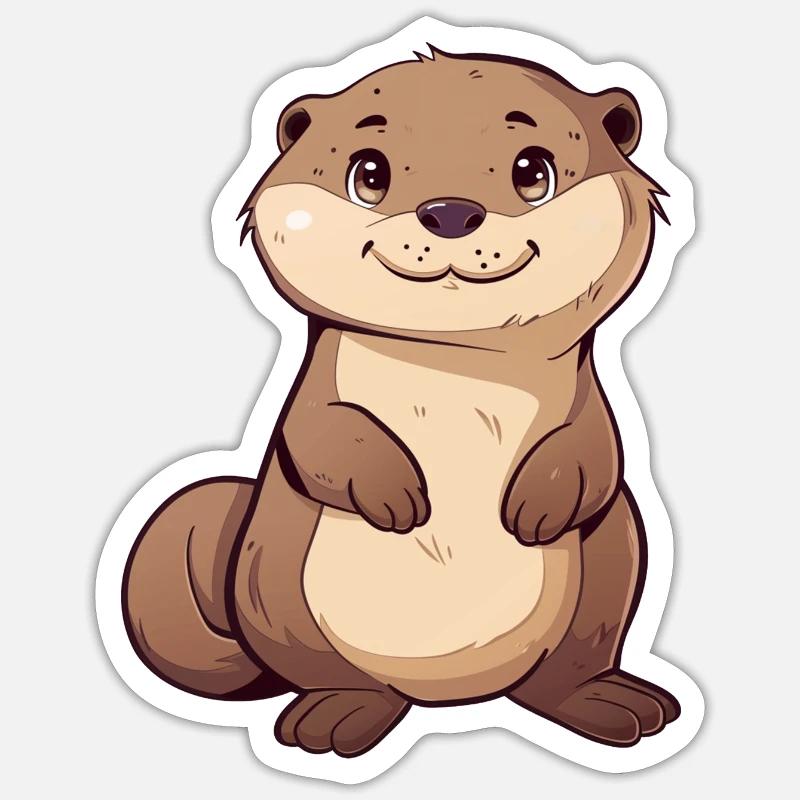 Weasel Otter Sticker size S (10 x 10 cm)