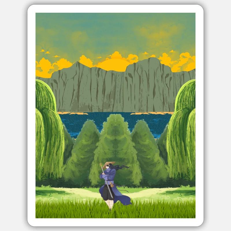 ANime - Sticker Größe S (10 x 10 cm) - Mattweiß