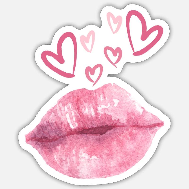 Doux amour - Sticker taille S (10 x 10 cm) - blanc mat