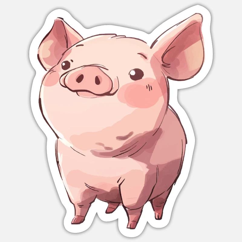 Schweinchen Piggy Sticker size S (10 x 10 cm)