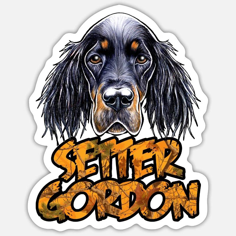 Setter Gordon CO - Sticker formato S (10 x 10 cm) - bianco opaco