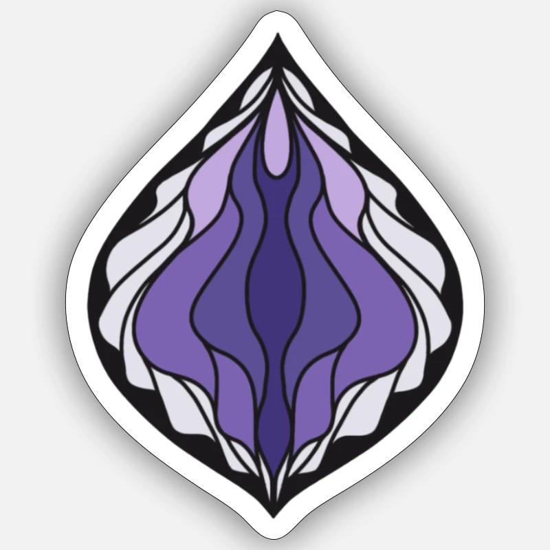 Digital Vulva - Sticker size S (10 x 10 cm) - white matte