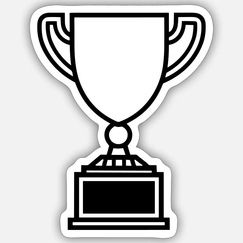 trophée - Sticker taille S (10 x 10 cm) - blanc mat