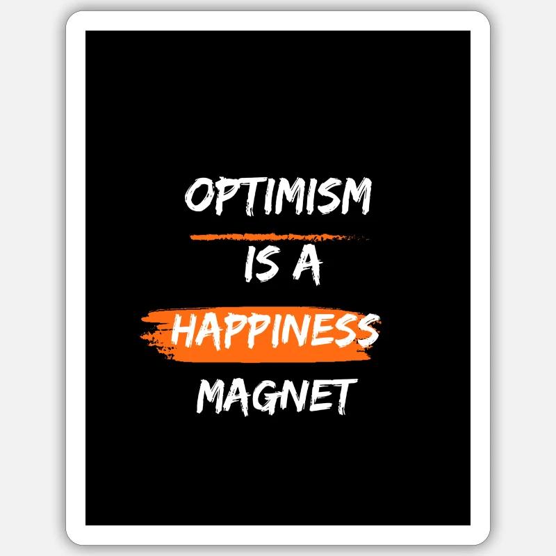 Optimismus - Sticker Größe S (10 x 10 cm) - Mattweiß