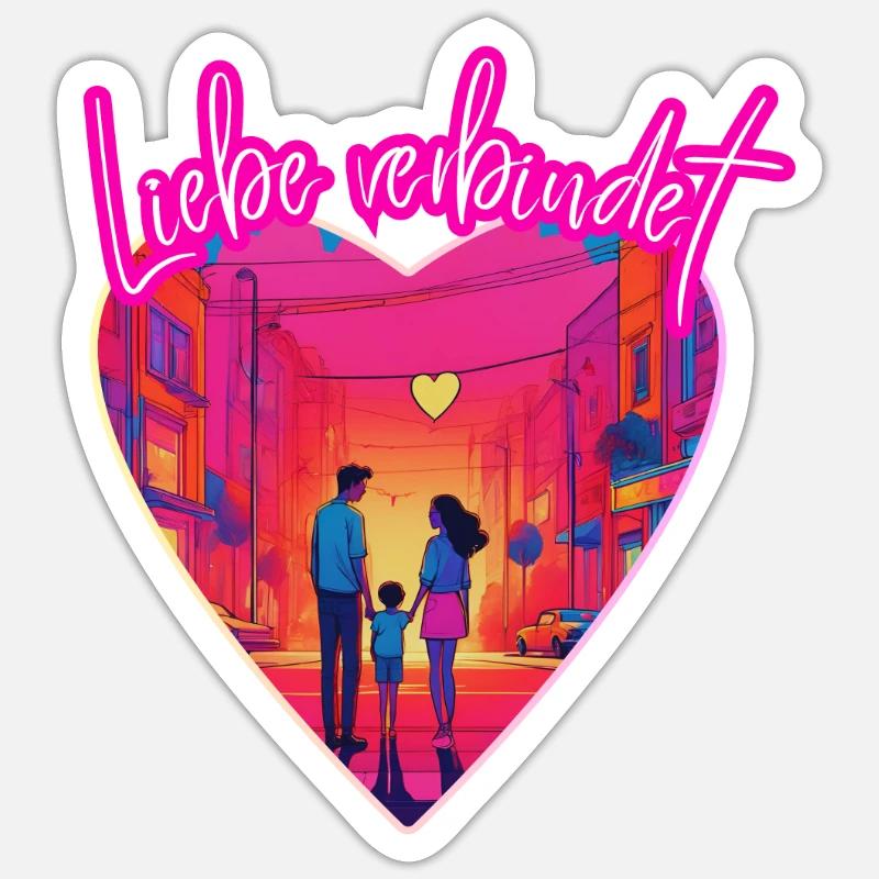 L’amour unit Sticker taille S (10 x 10 cm)