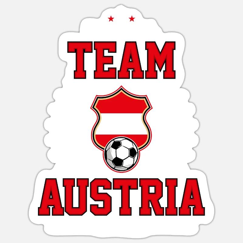 Austria - Sticker Größe S (10 x 10 cm) - Mattweiß