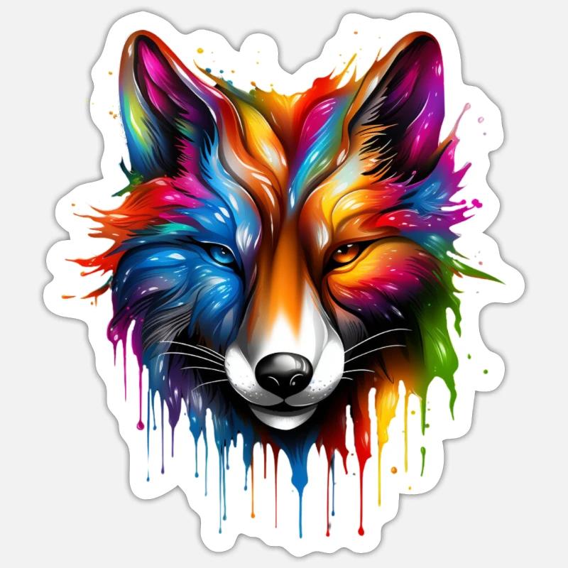 Magic Fox - Sticker size S (10 x 10 cm) - white matte