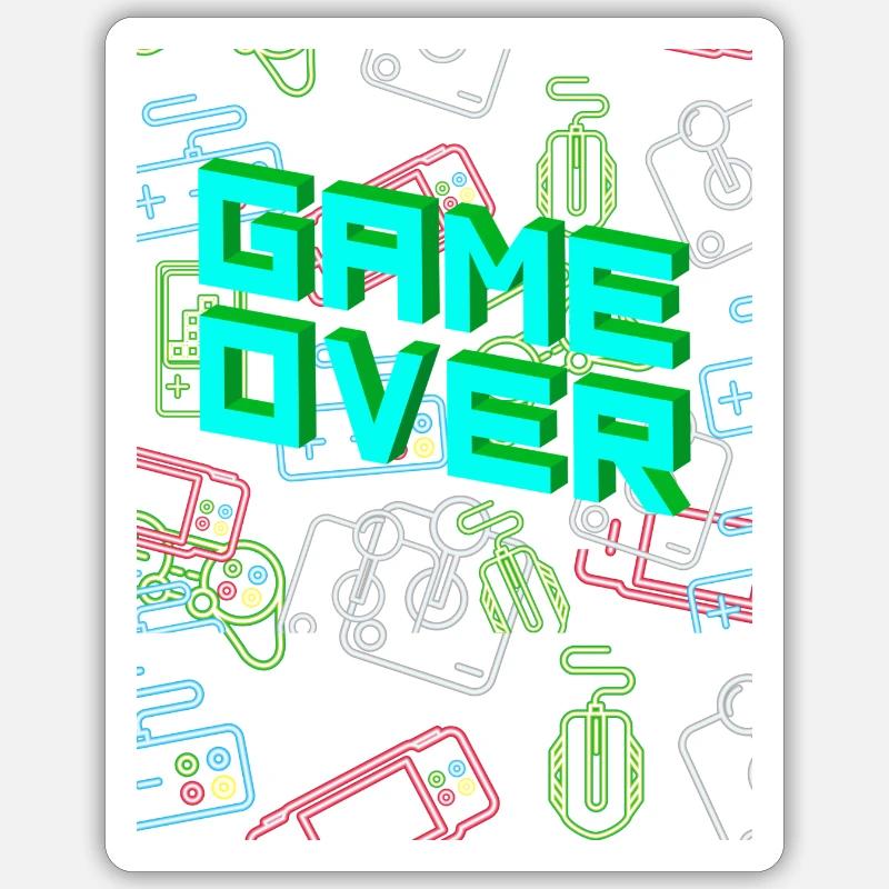 Game over Sticker Größe S (10 x 10 cm)
