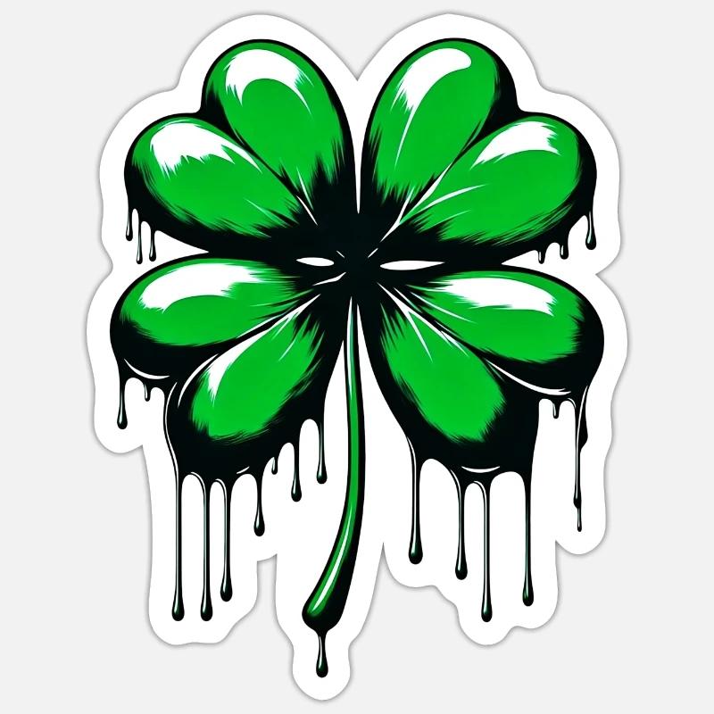 Four-leaf clover Sticker size S (10 x 10 cm)