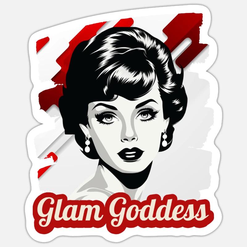Déesse Glam Sticker taille S (10 x 10 cm)