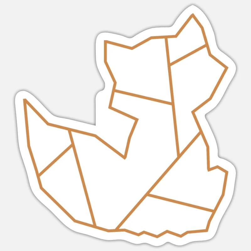 Fuchs | Tier | Logo | Fox - Sticker Größe S (10 x 10 cm) - Mattweiß