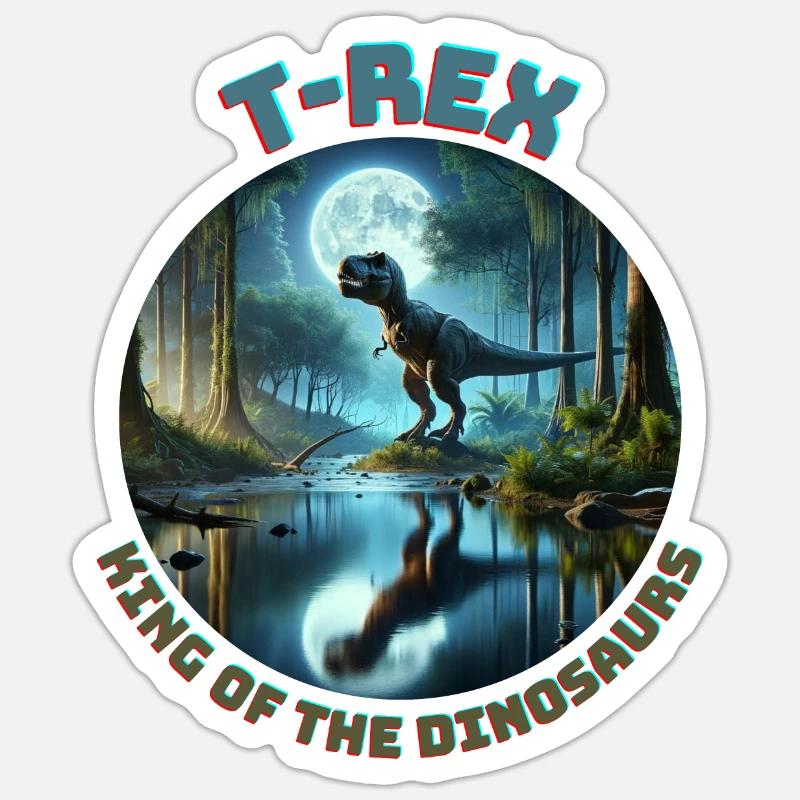 T Rex10 - Sticker size S (10 x 10 cm) - white matte