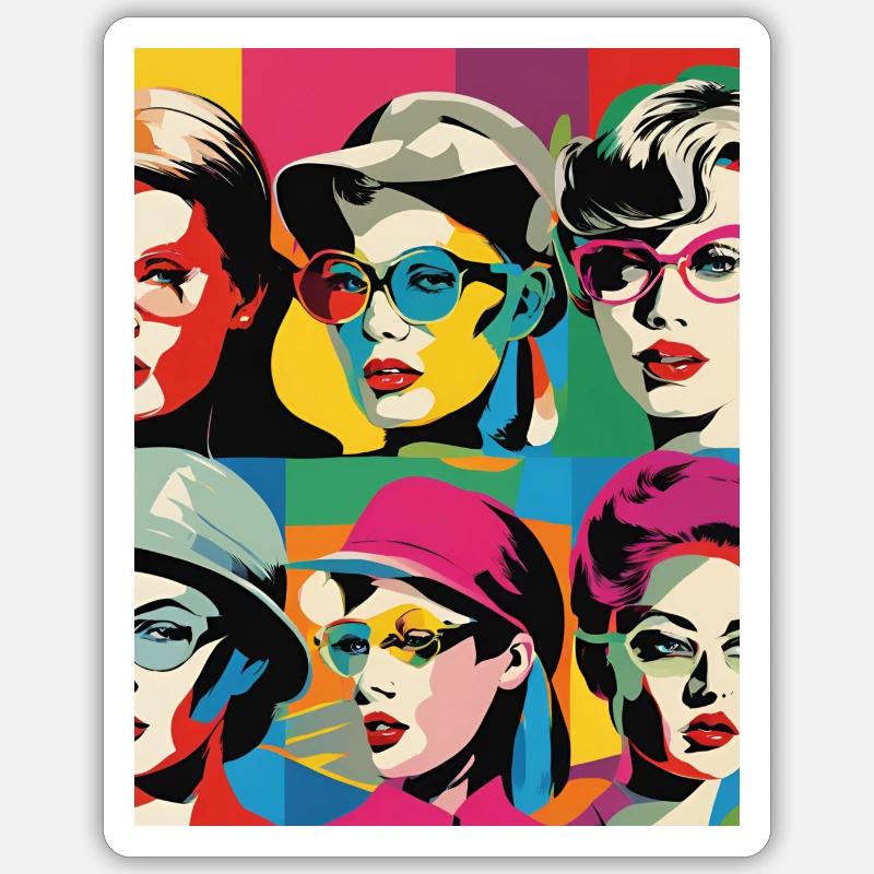 Pop Art - Sticker size S (10 x 10 cm) - white matte