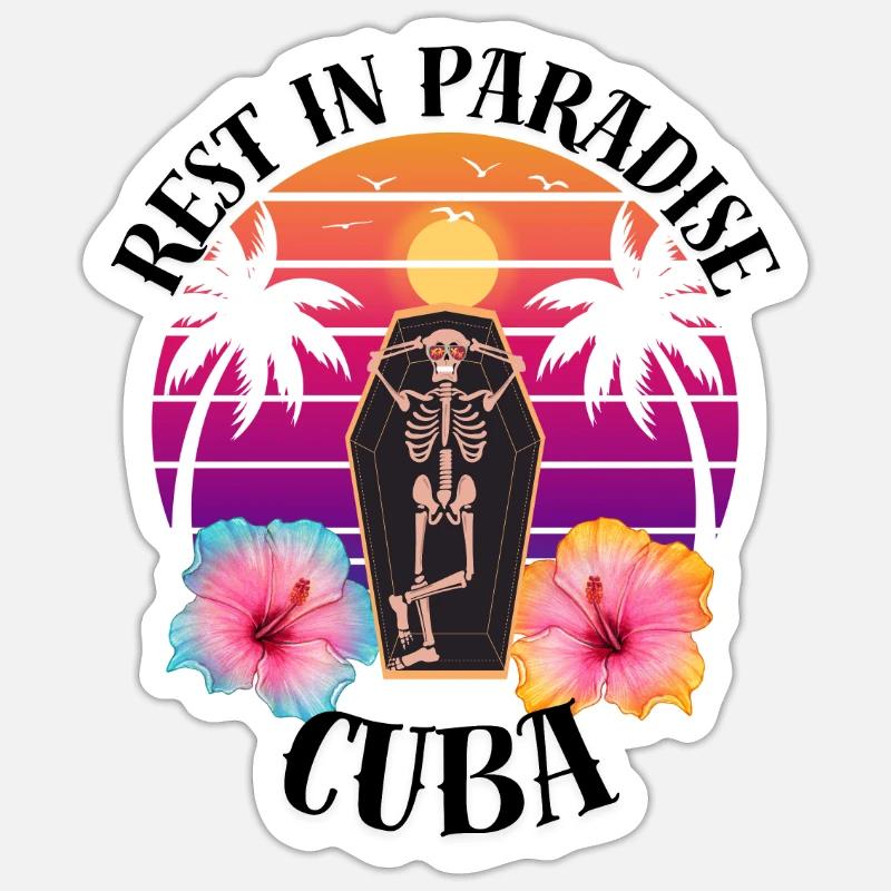 Cuba RIP Sarcasm Sticker size S (10 x 10 cm)