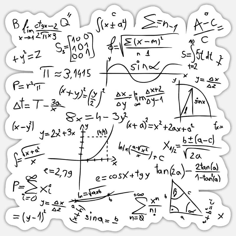 Math genius Sticker size S (10 x 10 cm)