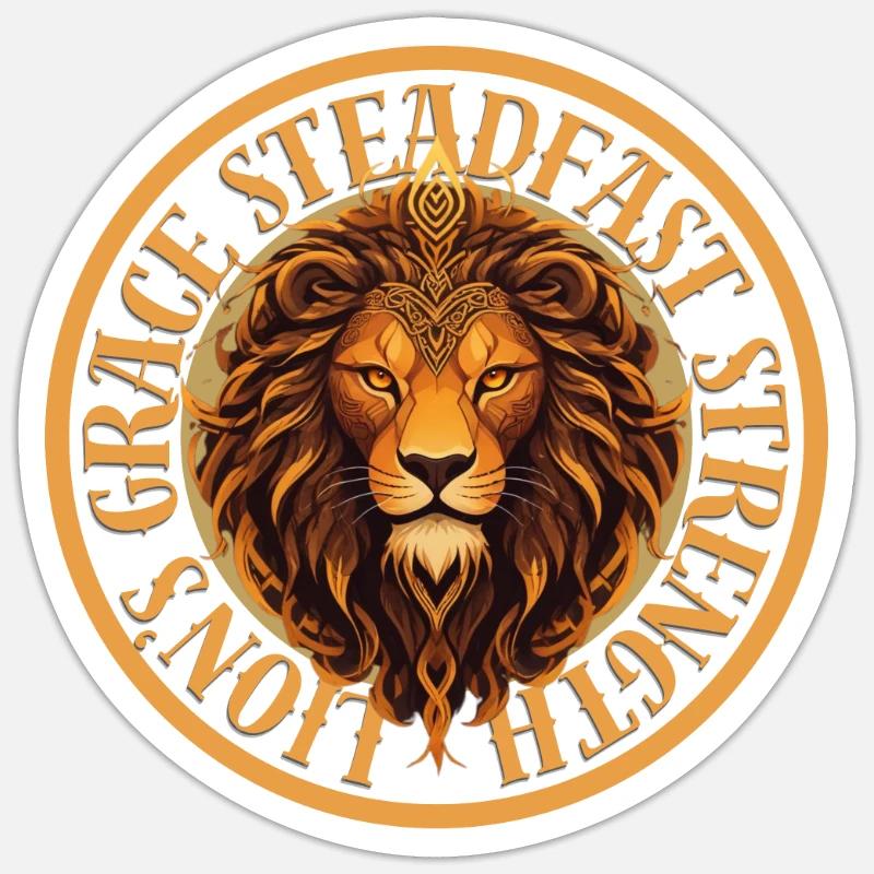 Steadfast Strength - Sticker Größe S (10 x 10 cm) - Mattweiß