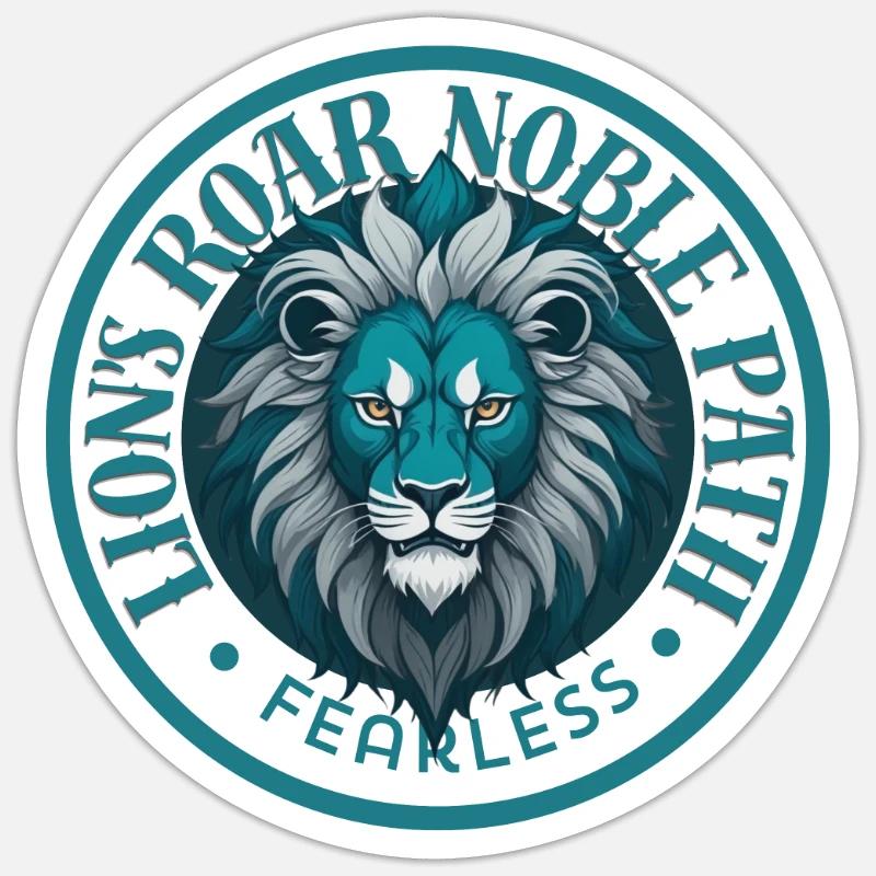 Lion's Roar, Noble Path - Sticker size S (10 x 10 cm) - white matte