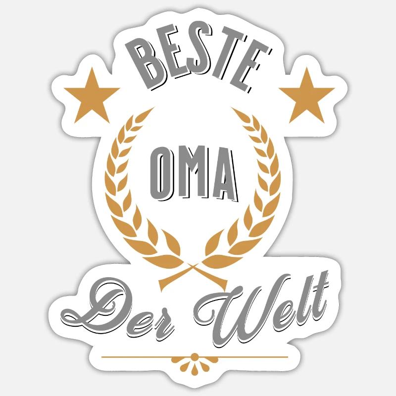 Beste Oma - Sticker Größe S (10 x 10 cm) - Mattweiß