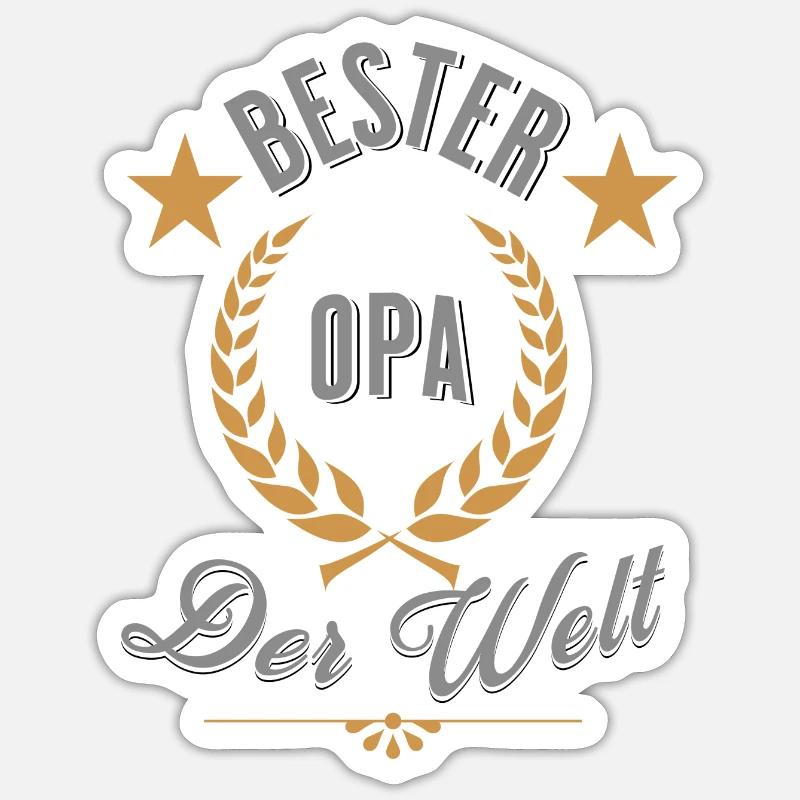 Bester Opa Sticker Größe S (10 x 10 cm)