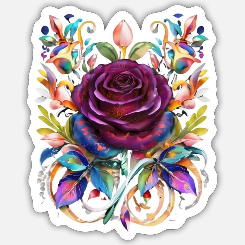 Amour - Sticker taille S (10 x 10 cm) - blanc mat