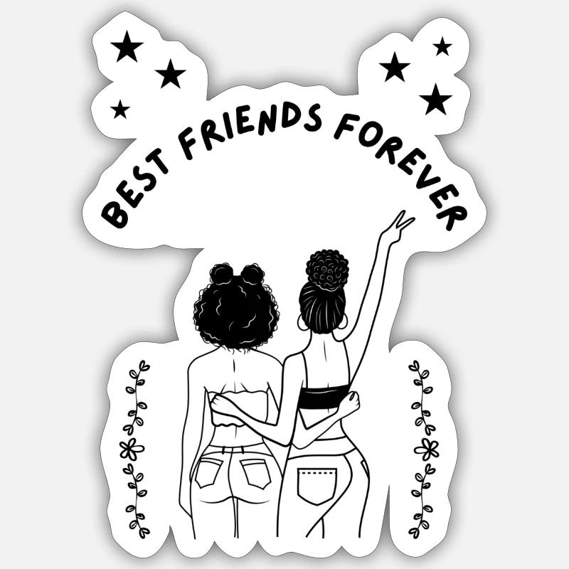Bester Freund - Sticker Größe S (10 x 10 cm) - Mattweiß