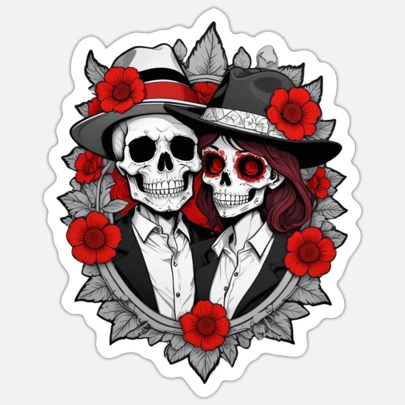 Bone Deep Love Sticker Größe S (10 x 10 cm)