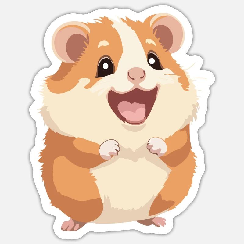 Hamster - Sticker size S (10 x 10 cm) - white matte