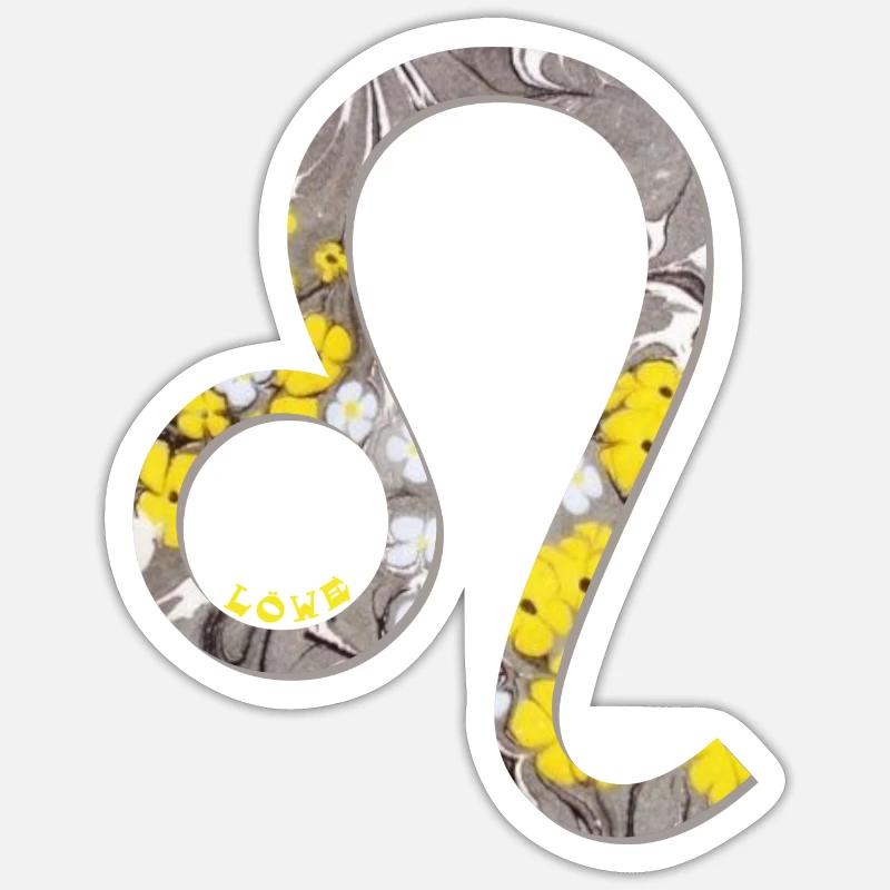 Zodiac sign Leo e 40 - Sticker size S (10 x 10 cm) - white matte