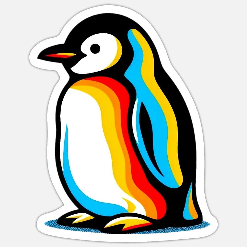 Penguin - Sticker size S (10 x 10 cm) - white matte