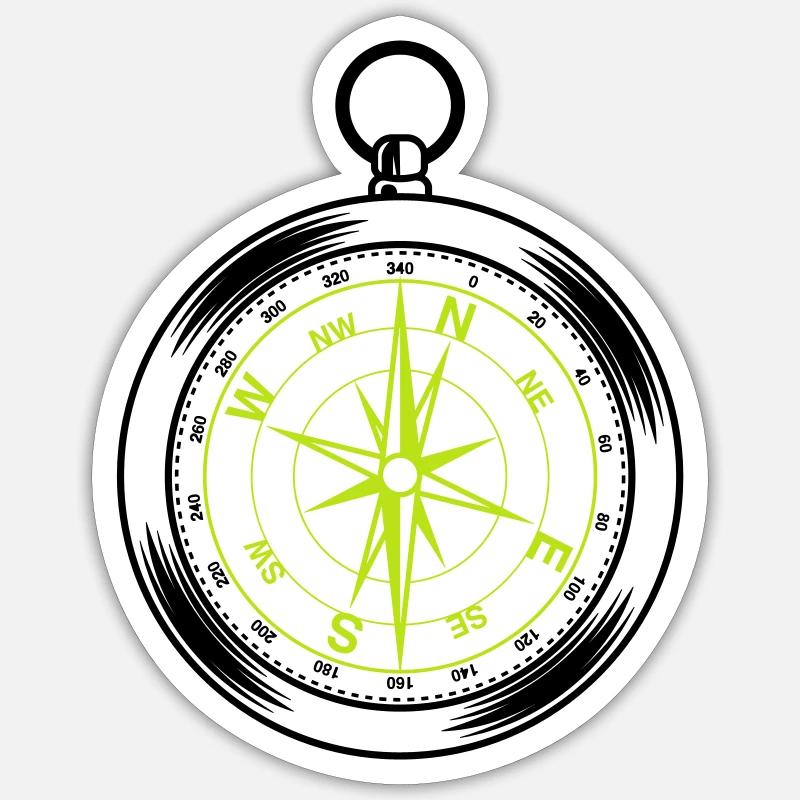 compass Sticker size S (10 x 10 cm)