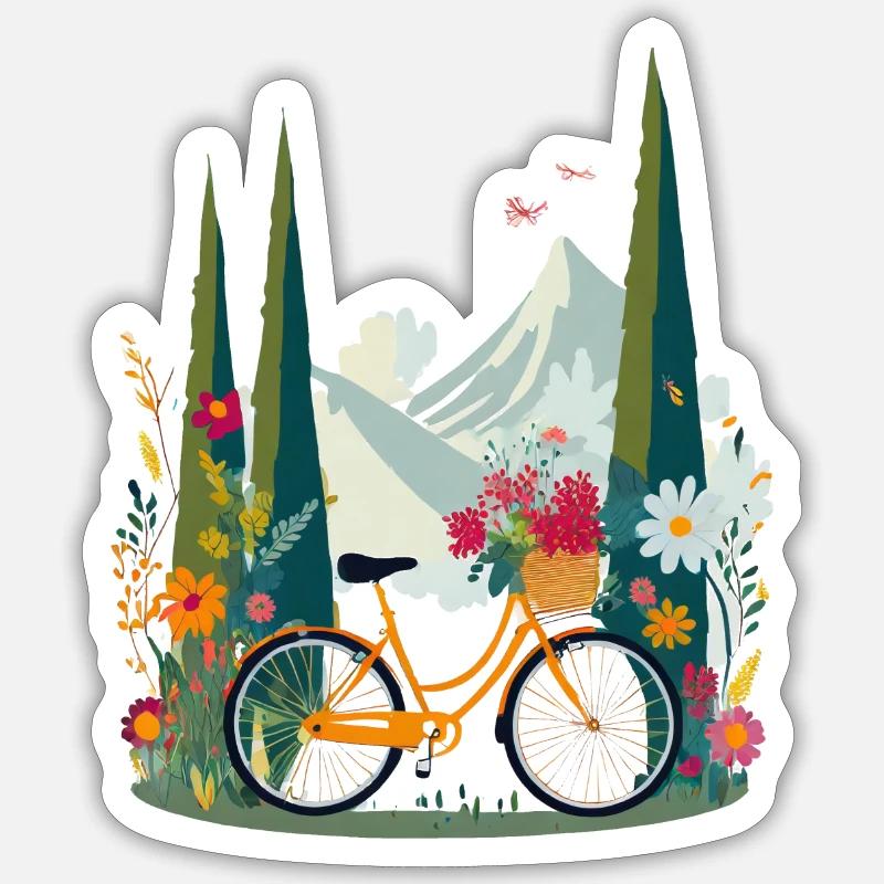 Bicycle excursion Sticker size S (10 x 10 cm)