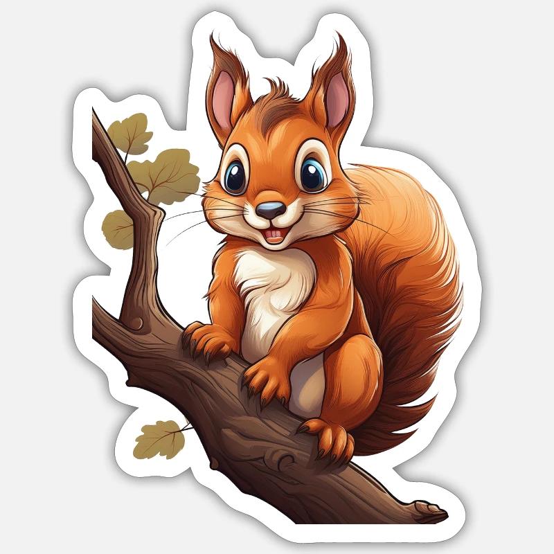 Squirrel Sticker size S (10 x 10 cm)
