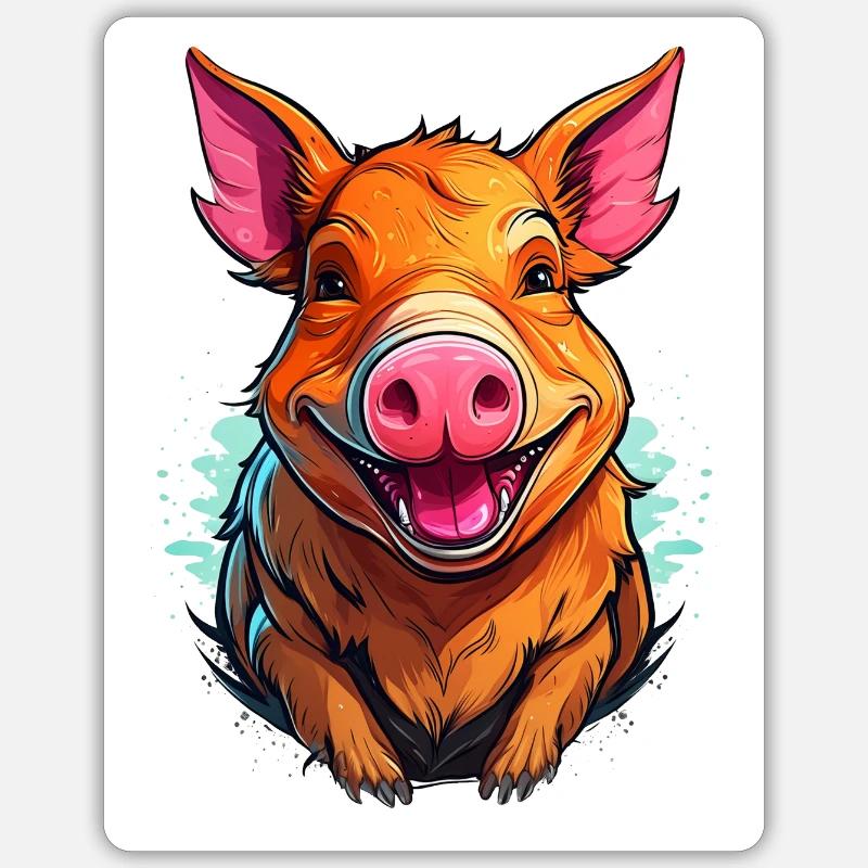 Schwein oder Schweinehund? Sticker Größe S (10 x 10 cm)