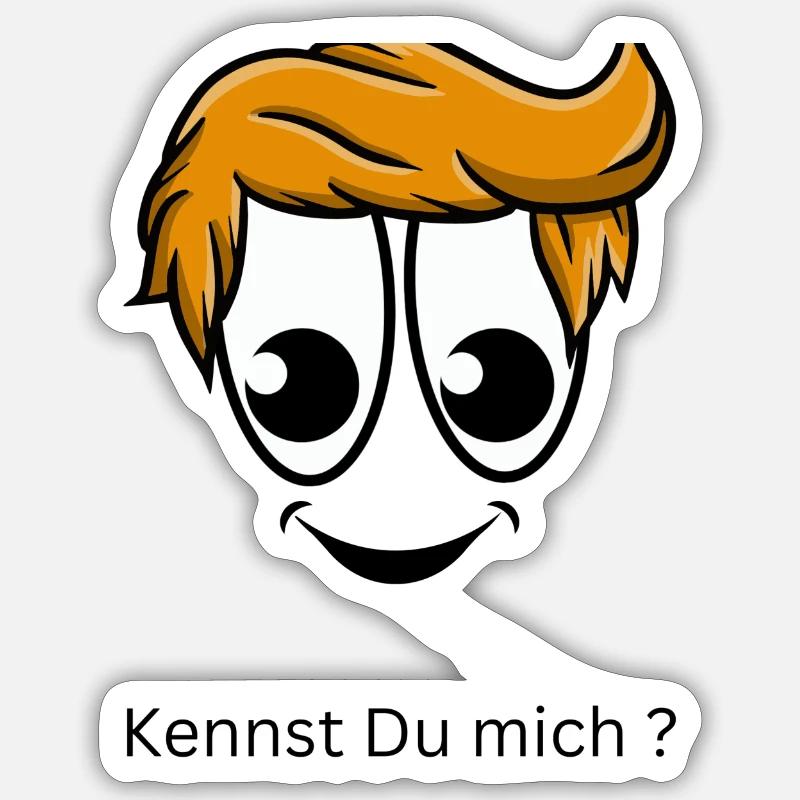 Design mit Frage von R.St - Sticker Größe S (10 x 10 cm) - Mattweiß