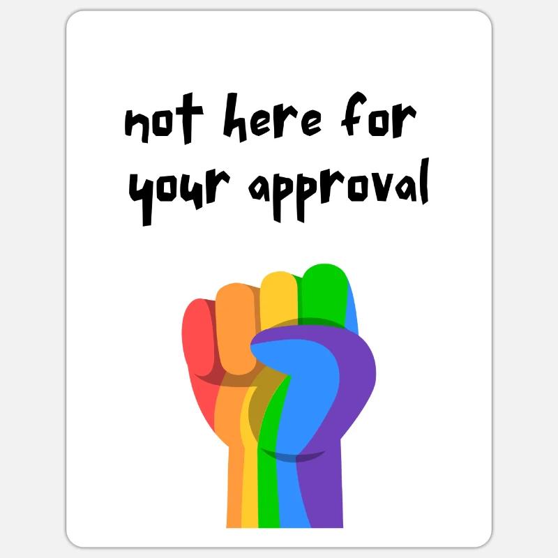 Regenbogen-Stolz-Faust Sticker Größe S (10 x 10 cm)