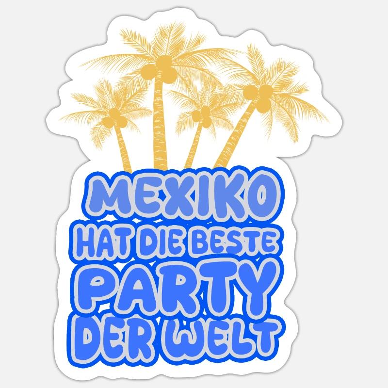 Vacances Mexique - Sticker taille S (10 x 10 cm) - blanc mat