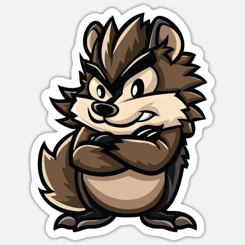 igel - Sticker Größe S (10 x 10 cm) - Mattweiß