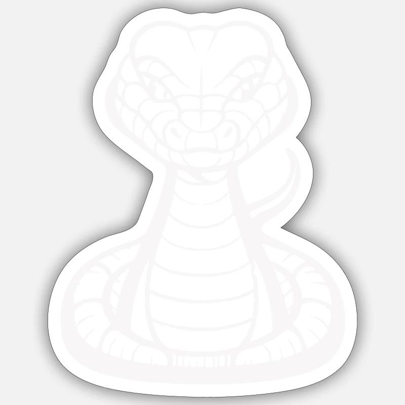 schlange - Sticker Größe S (10 x 10 cm) - Mattweiß
