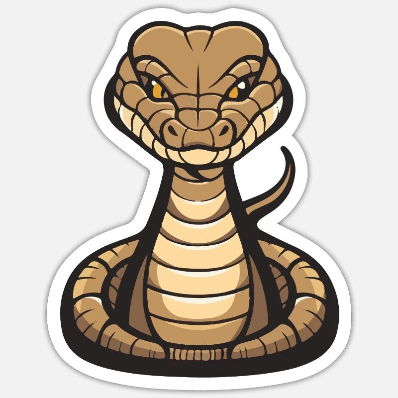 serpent - Sticker taille S (10 x 10 cm) - blanc mat