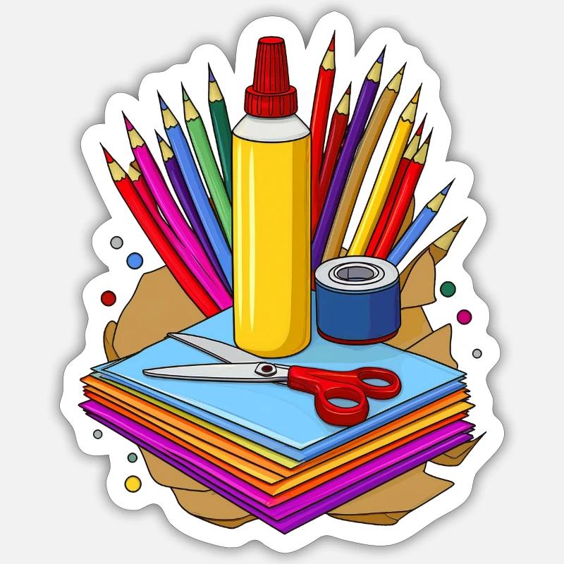 basteln - Sticker Größe S (10 x 10 cm) - Mattweiß