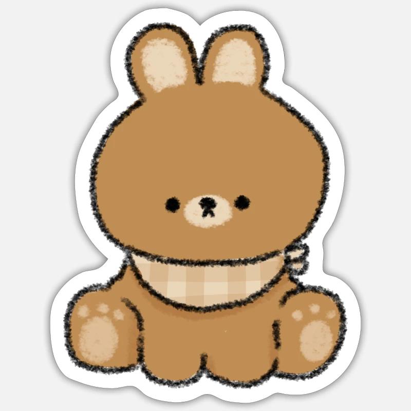Lapin mignon Sticker taille S (10 x 10 cm)