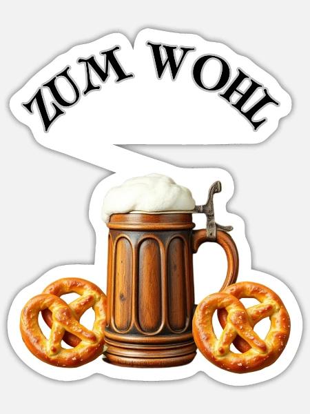 Zum Wohl - Sticker Größe S (10 x 10 cm) - Mattweiß