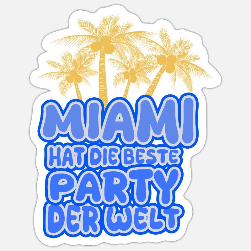 Vacances Miami - Sticker taille S (10 x 10 cm) - blanc mat